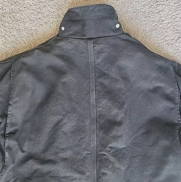 Vtg Carhartt Chore Jacket Men 2XL Tall Black Michigan Barn Work Quilt Lined Flag - Picture 8 of 15